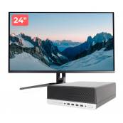 Pachet PC Second Hand HP ProDesk 600 G4 SFF cu Monitor 24"