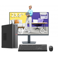 Pachet Complet Birou OptimX T5 SFF cu procesor Intel Core i5-9500T, 16GB DDR4, 1TB SSD, Win11 Pro și Monitor 24" FHD, IPS, LED + kit tastatura si mouse Pro KM500 cu fir