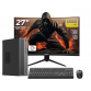 Sistem Desktop Office OptimX T5 SFF cu procesor Intel Core i5-9500T, 16GB DDR4, 512GB SSD, Win11 Pro și Monitor Curbat 27" FHD, IPS, LED + kit tastatura si mouse Pro KM500 cu fir Calculatoare Noi 9