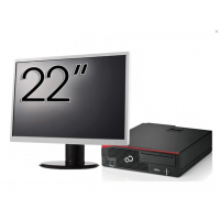 Pachet Calculator Fujitsu Esprimo D756 Desktop, Intel Core i5-6500 3.20GHz, 8GB DDR4, 240GB SSD, DVD-ROM + Monitor 22 Inch + Windows 10 Pro