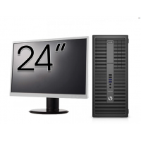 Pachet Calculator Refurbished HP 800 G2 Tower, Intel Core i5-6500 3.20GHz, 16GB DDR4, 512GB SSD + Monitor 24 Inch + Windows 10 Pro