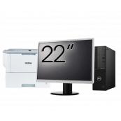 Pachet Calculator Second Hand DELL OptiPlex 3080 SFF, Intel Core i5-10500 3.10 - 4.50GHz, 16GB DDR4, 512GB SSD + Monitor 22 Inch + Imprimanta Brother HL-L6300DW Calculator + Monitor 22" & Imprimanta