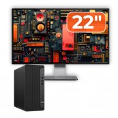 Calculator + Monitor 22" - Pachet Calculator Second Hand HP EliteDesk 800 G6 Tower, Intel Core i5-10500, 16GB DDR4, 256GB NVMe SSD + Monitor 22", Calculatoare Pachet Calculator + Monitor Calculator + Monitor 22"