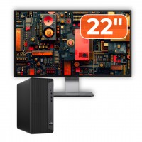 Pachet Calculator Second Hand HP EliteDesk 800 G6 Tower, Intel Core i5-10500, 16GB DDR4, 256GB NVMe SSD + Monitor 22"