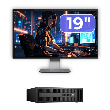 Pachet Calculator Second Hand HP ProDesk 600 G2 SFF, Intel Core i7-6700 3.40GHz, 8GB DDR4, 256GB SSD + Monitor 19" Pachet Calculator + Monitor 1