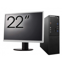 Pachet Refurbished Calculator Lenovo S510 SFF, Intel Core i7-6700 3.40GHz, 8GB DDR4, 256GB SSD + Monitor 22 Inch + Windows 10 Home