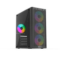Sistem Desktop PC Gaming OptimX Prime Venom, Intel Core i5 10400F, 16GB DDR4, 480Gb SSD, Nvidia RTX 3050 6Gb GDDR6 , Cadou kit tastatura si mouse OptimX KM500 