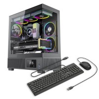 Sistem Desktop PC Gaming OptimX KIAN Chaos, Intel Core i5 10400F, 16GB DDR4, 480Gb SSD, Nvidia RTX 3050 6Gb GDDR6 , Cadou kit tastatura si mouse OptimX KM500 