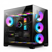 Calculatoare Noi - Sistem Desktop PC Gaming OptimX ELITE Onyx cu procesor Intel® Core™ i7 9700F, 16GB DDR4, 480Gb SSD, Nvidia RTX 5050 8Gb GDDR6 , Cadou kit tastatura si mouse OptimX KM500 , Calculatoare Calculatoare Noi