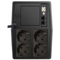 UPS Spacer Line Interactive. cu management, LCD, 1000VA/ 600W, AVR, 4 x socket Schuko, display LCD, 2 x baterie 12V/7Ah, conector USB, combo RJ11/RJ45