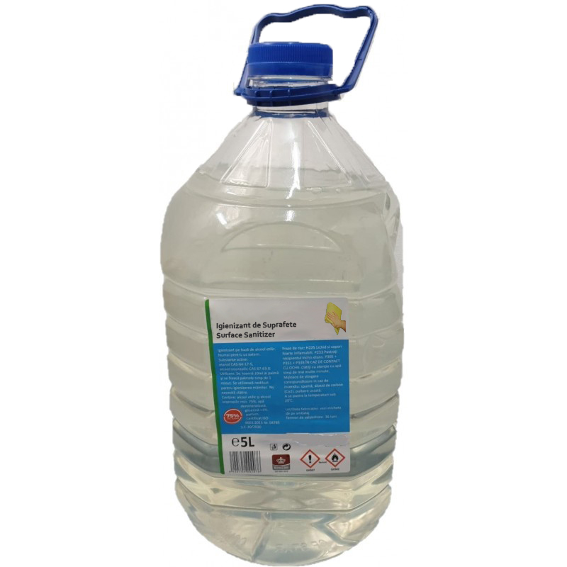Igienizant de suprafete 5l, 75% pe baza de alcool etilic