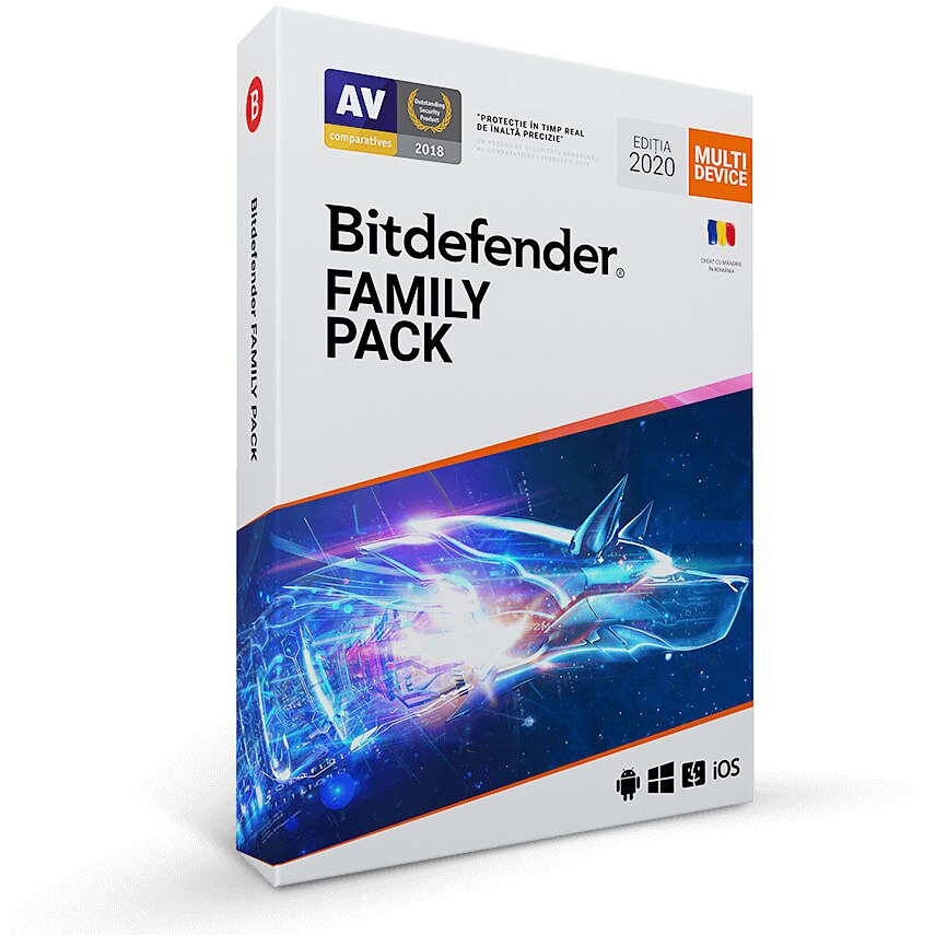 Licenta Retail Bitdefender Family Pack – Protectie anti-malwarecompleta pentru toata familia, Windows, macOS, iOS si Android, valabila 1 an, 15 dispozitive an imagine noua 2022