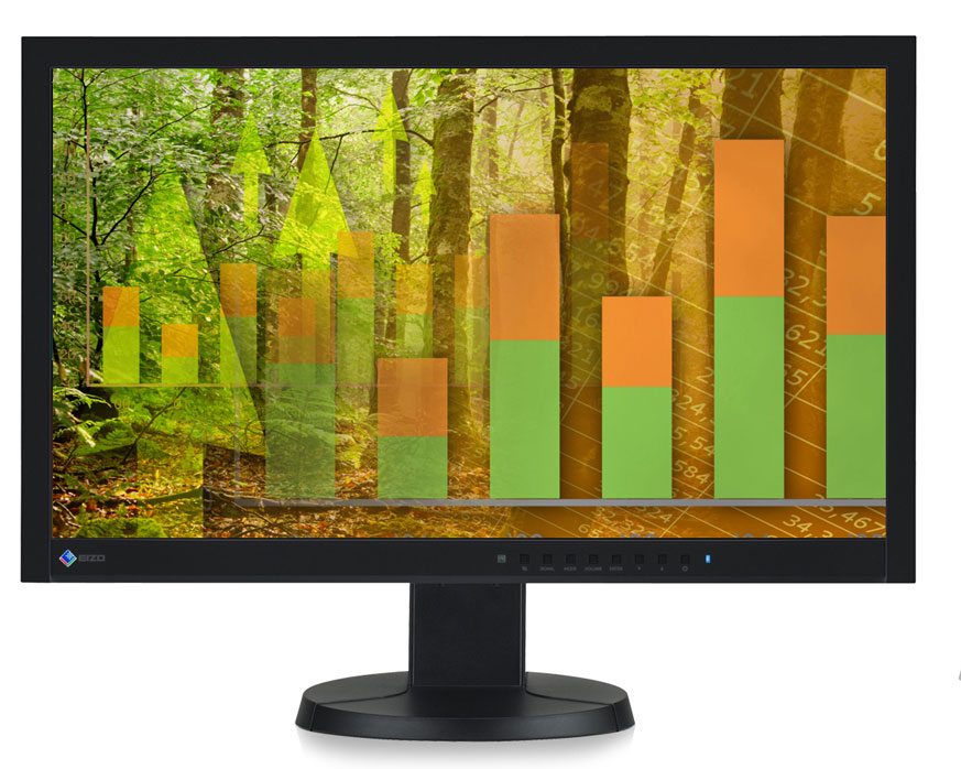 Monitor Refurbished EIZO FlexScan EV2335W, 23 Inch Full HD IPS, DisplayPort, VGA, DVI