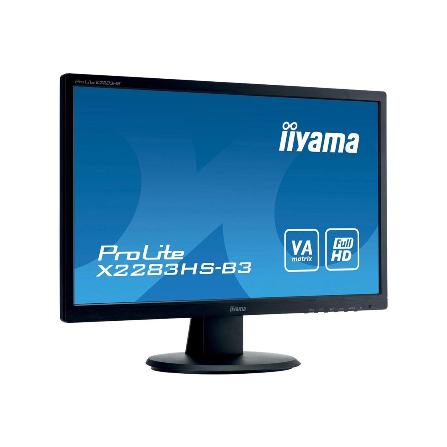 Monitor Second Hand Iiyama X2283h, 22 Inch Full Hd, Vga, Hdmi, Display Port