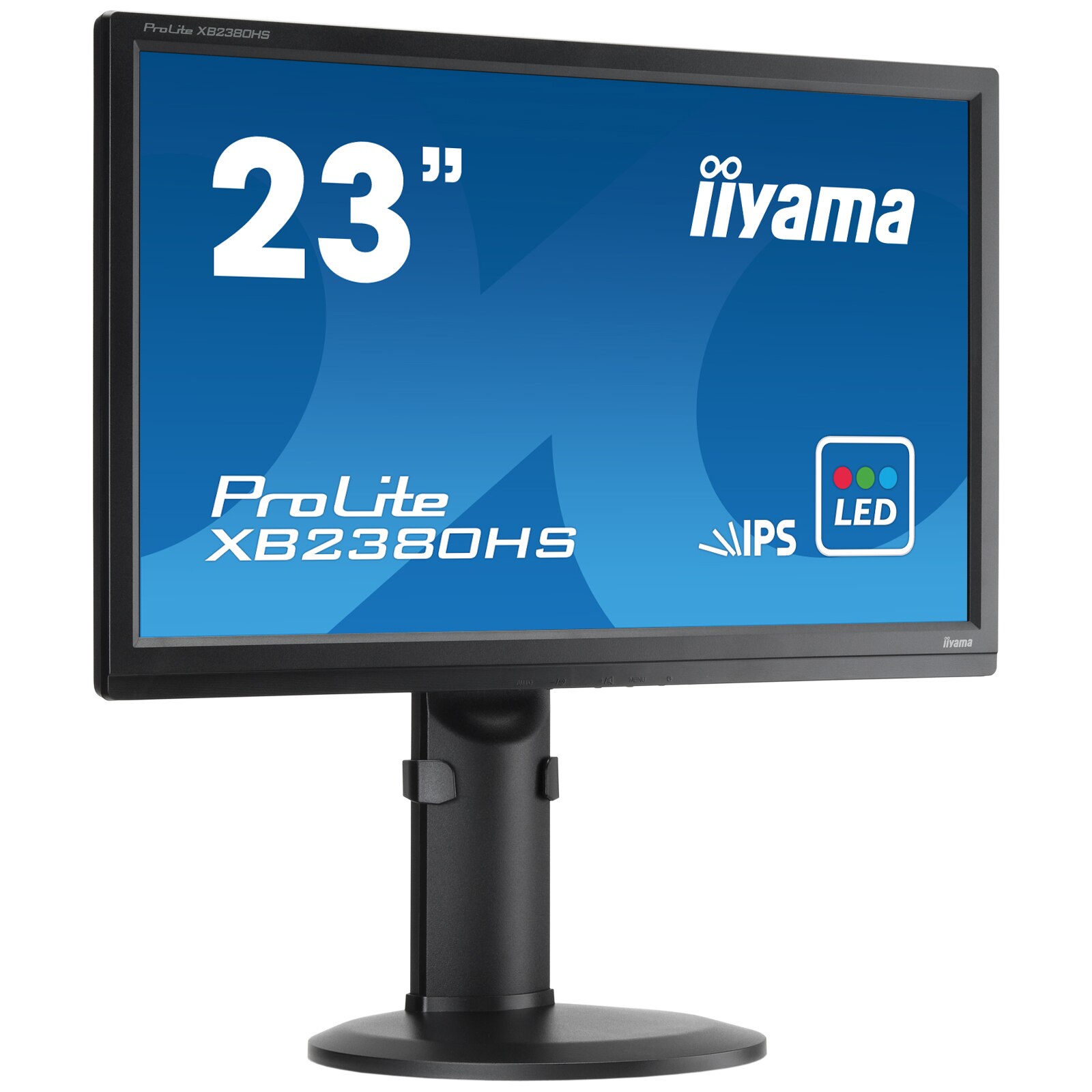 Monitor Iiyama XB2380HS, 22 Inch IPS, Full HD, VGA, DVI, HDMI, Fara picior