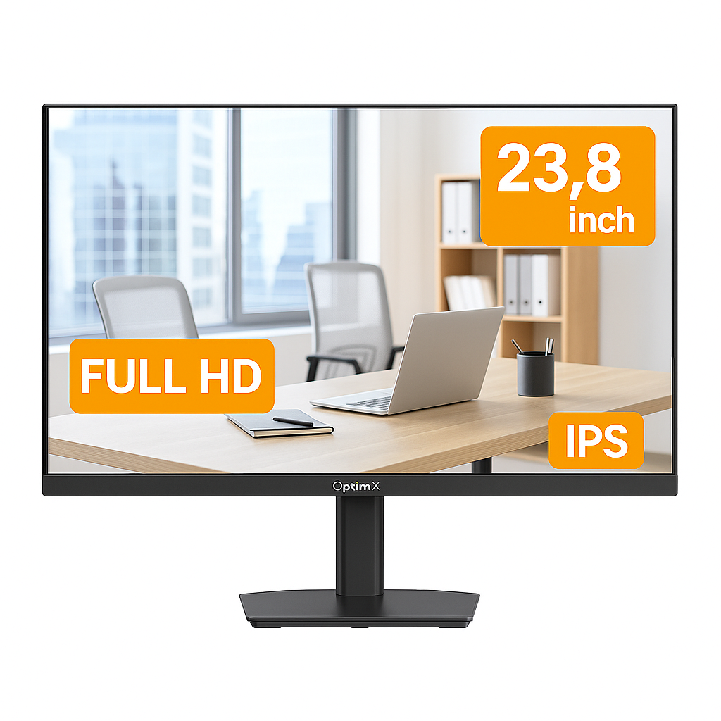 Monitor Nou Profesional Office OptimX SE40IF, 23.8 Inch Full HD IPS LED, HDMI, VGA, Boxe, 75Hz Refresh Rate