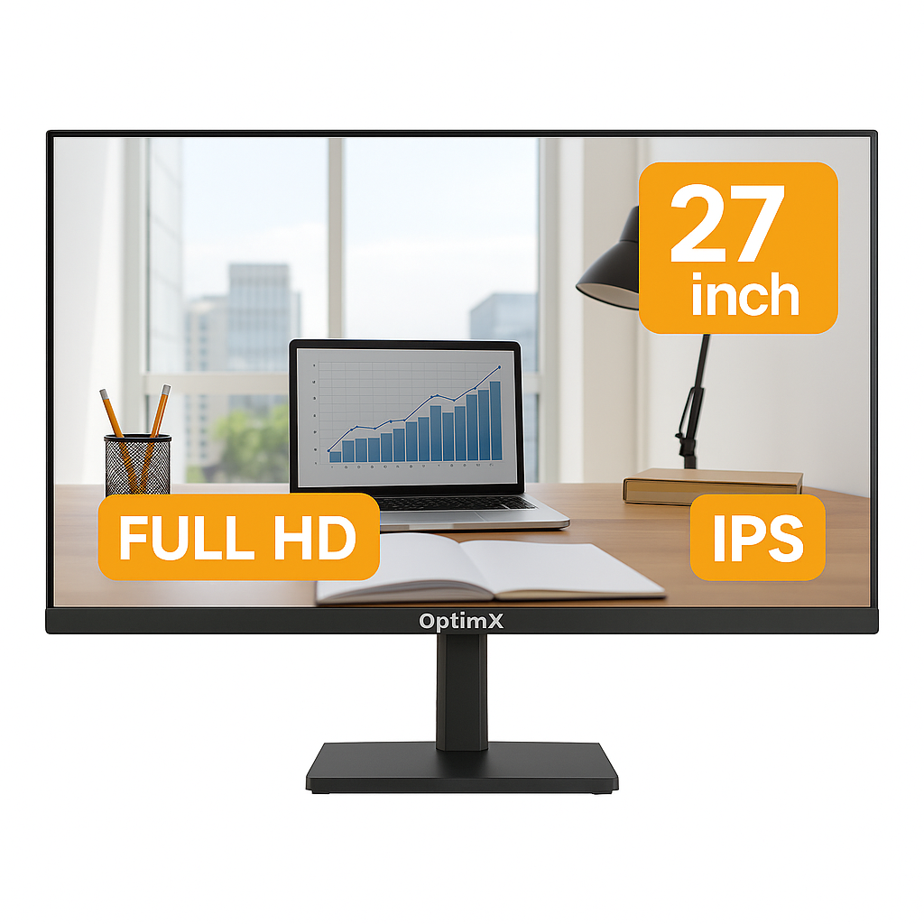 Monitor Nou Profesional Office OptimX SE70IF, 27 Inch Full HD IPS LED, HDMI, VGA, Boxe, 75Hz Refresh Rate