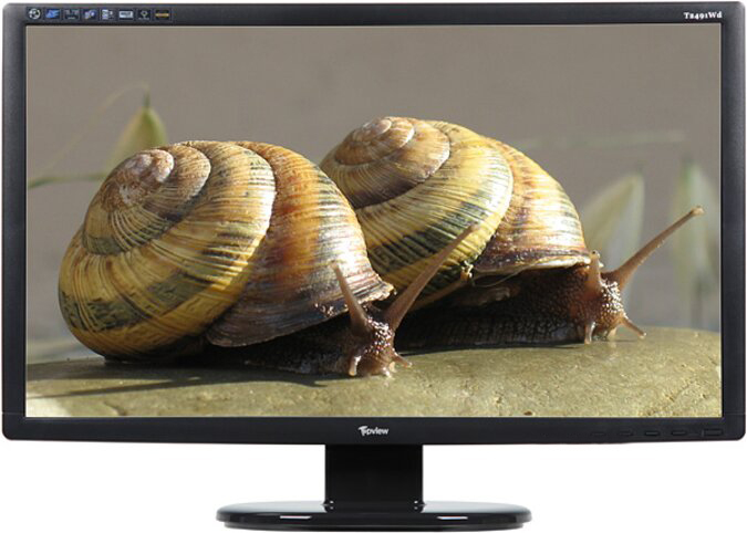 Monitor second hand topview t2491wd, 24 inch full hd lcd, vga, dvi