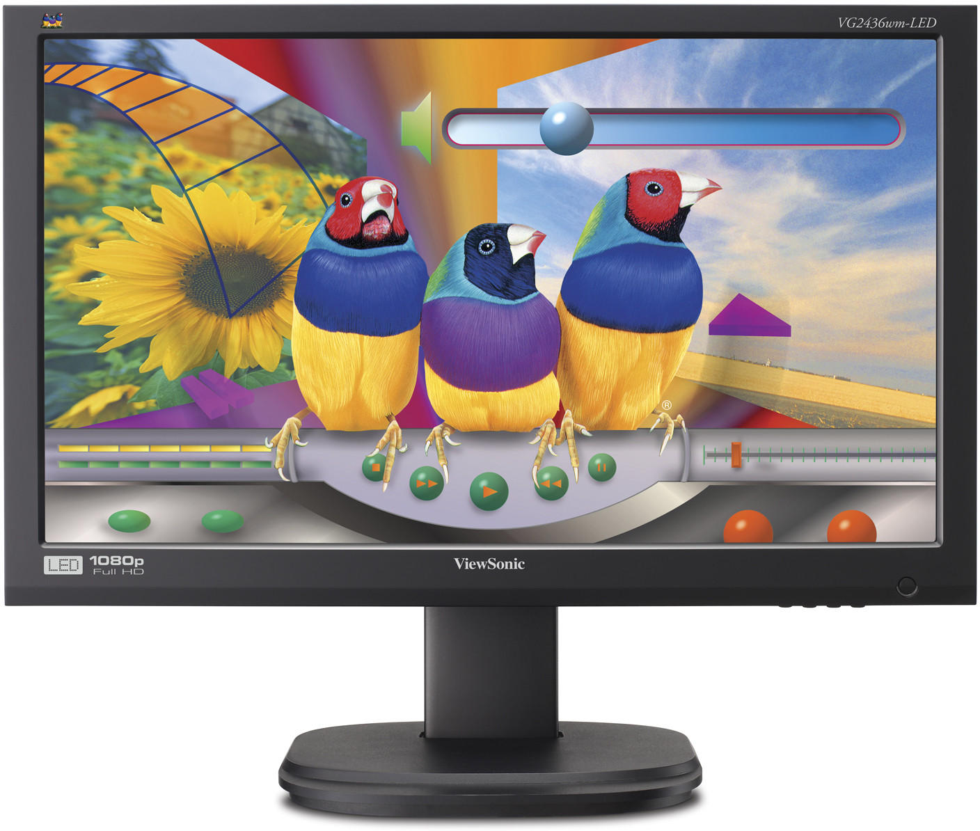 Monitor ViewSonic VG2436wm, 24 Inch LED Full HD, VGA, DVI, Boxe integrate