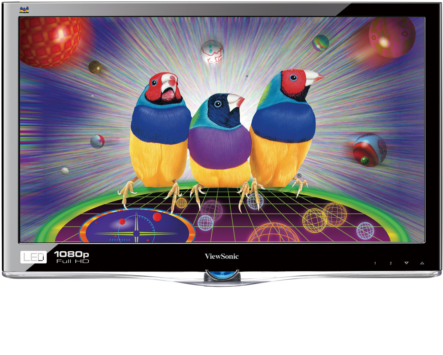 Monitor viewsonic vx2450wm, 23.6 inch full hd led, vga, dvi, fara picior