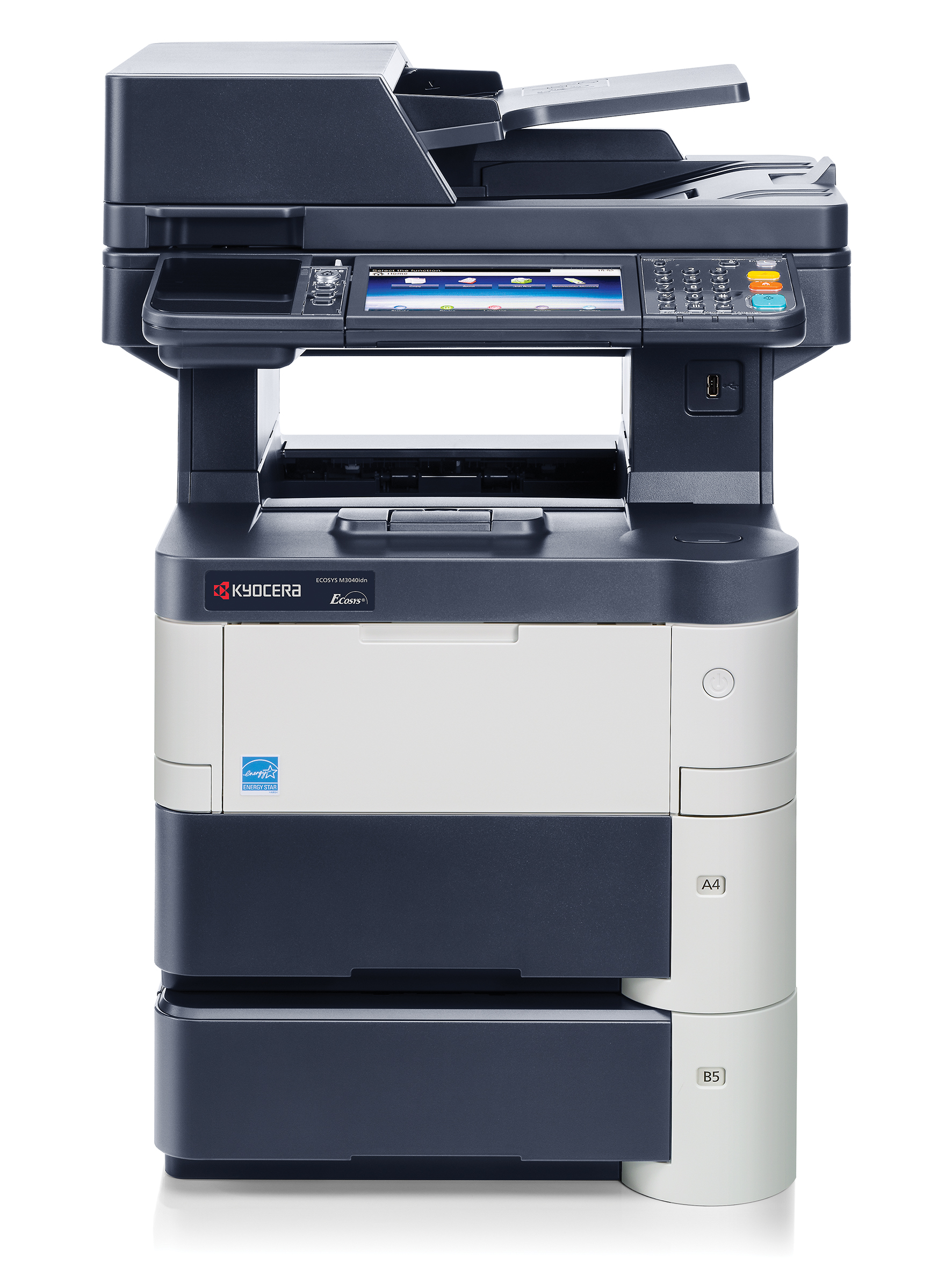 Multifunctionala Second Hand Laser Monocrom KYOCERA M3040idn, A4, 40ppm, 1200 x 600 dpi, Duplex, Copiator, Scanner, Retea, USB