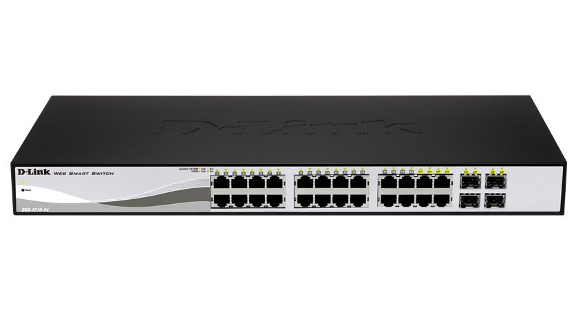 Switch D-Link Web Smart DGS-1210-24, 24 x 10/100/1000 + 4 Combo SFP