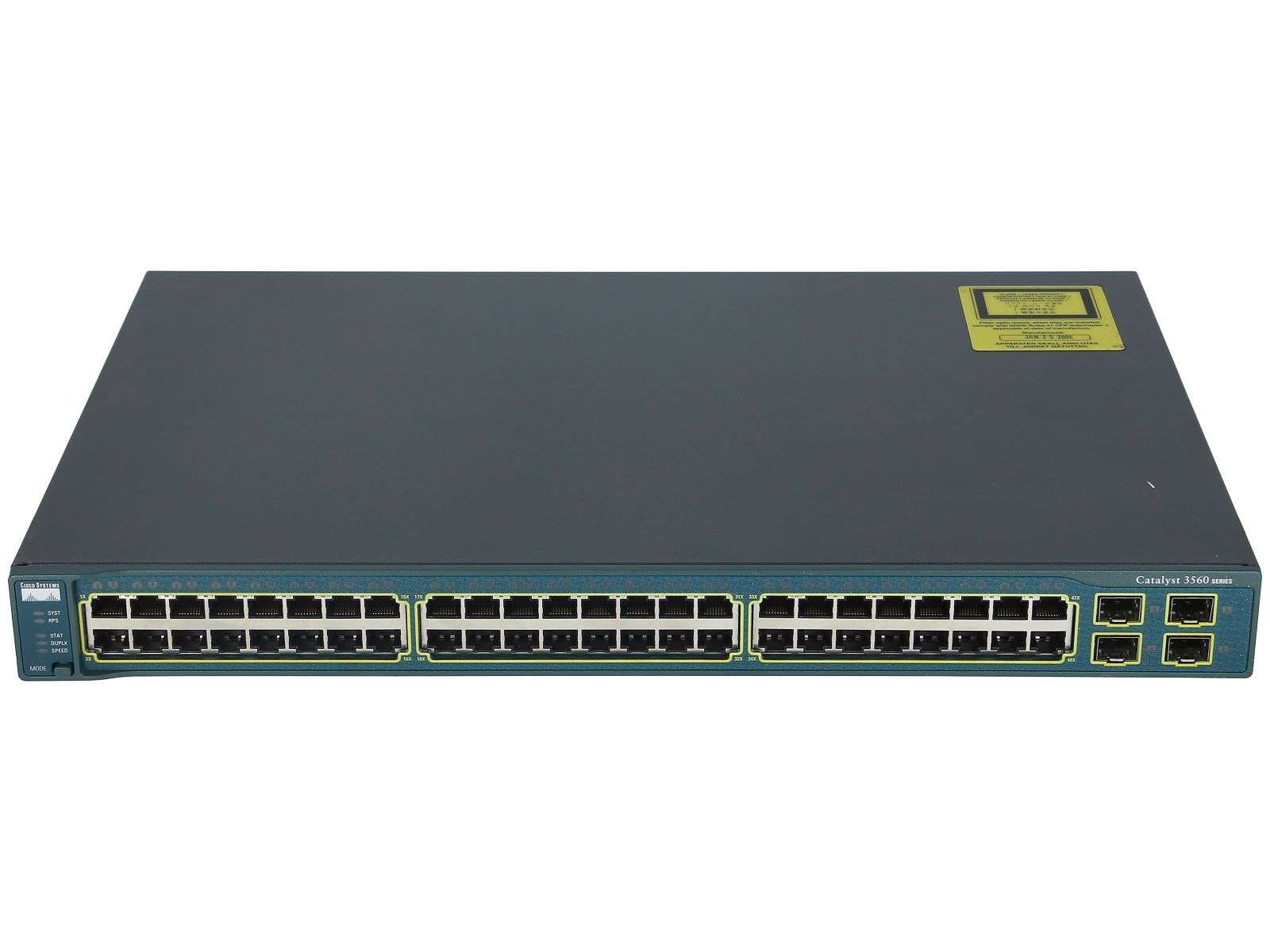 Switch Second Hand CISCO WS-C3560-48TS-S, 48 x Porturi 10/100, 4 x Porturi SFP