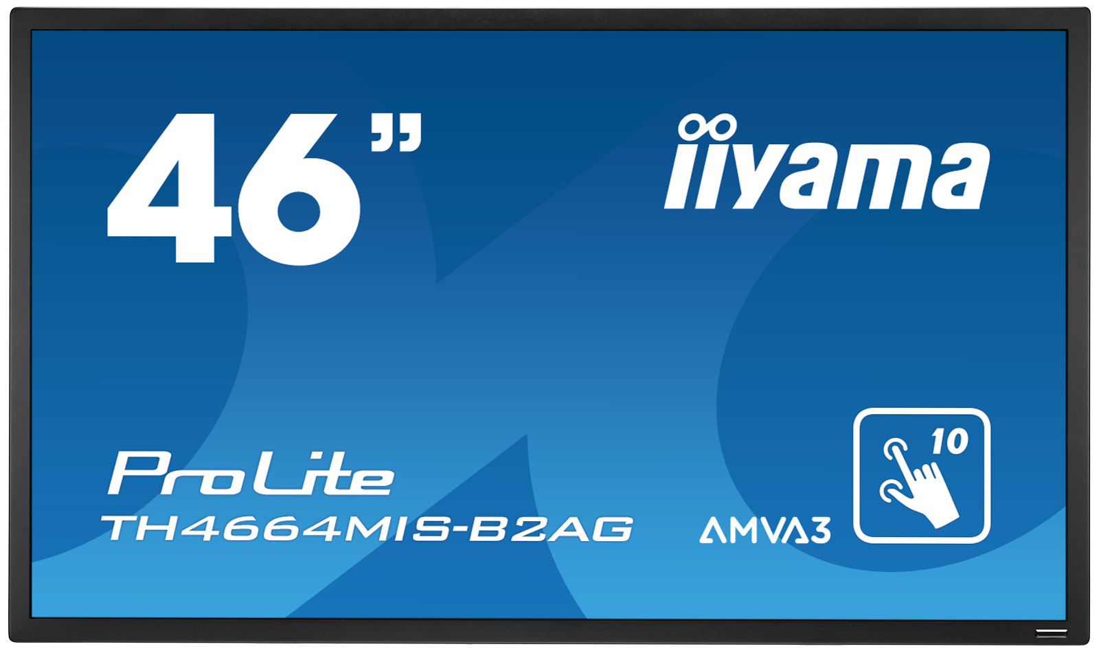 Monitor led full hd touchscreen iiyama, 46 inch, rca, vga, dvi, hdmi, displayport, fara picior