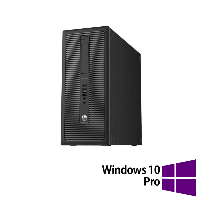 Calculator Refurbished HP Prodesk 600 G1 Tower, Intel Core i3-4130 3.40GHz, 8GB DDR3, 240GB SSD + Windows 10 Pro