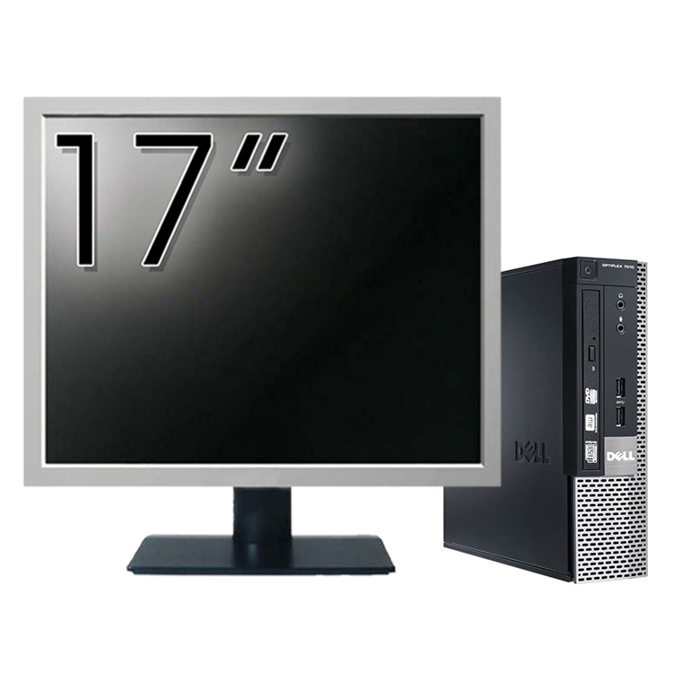 Calculator dell optiplex 7010 usff, intel core i5-3475s 2.90ghz, 4gb ddr3, 120gb ssd + monitor 17 inch