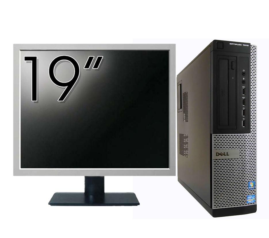 Pachet Calculator DELL OptiPlex 7010 Desktop, Intel Core i5-3550 3.30GHz, 4GB DDR3, 500GB SATA, DVD-RW + Monitor 19 Inch