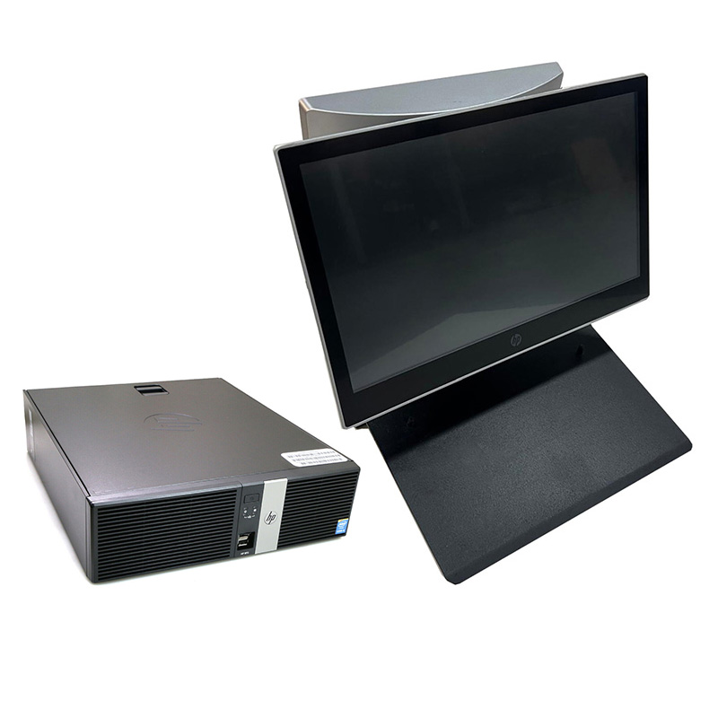 Sistem POS Second Hand HP Retail System RP5810 SFF, Intel Core i5-4570S 2.90GHz, 8GB DDR3, 128GB SSD, 4 x Serial Port, 1 x 24 Volt USB, 3 x 12 Volt USB + Monitoare Retail 14 Inch HP L7014t Touchscreen + 10 Inch HP L7010t