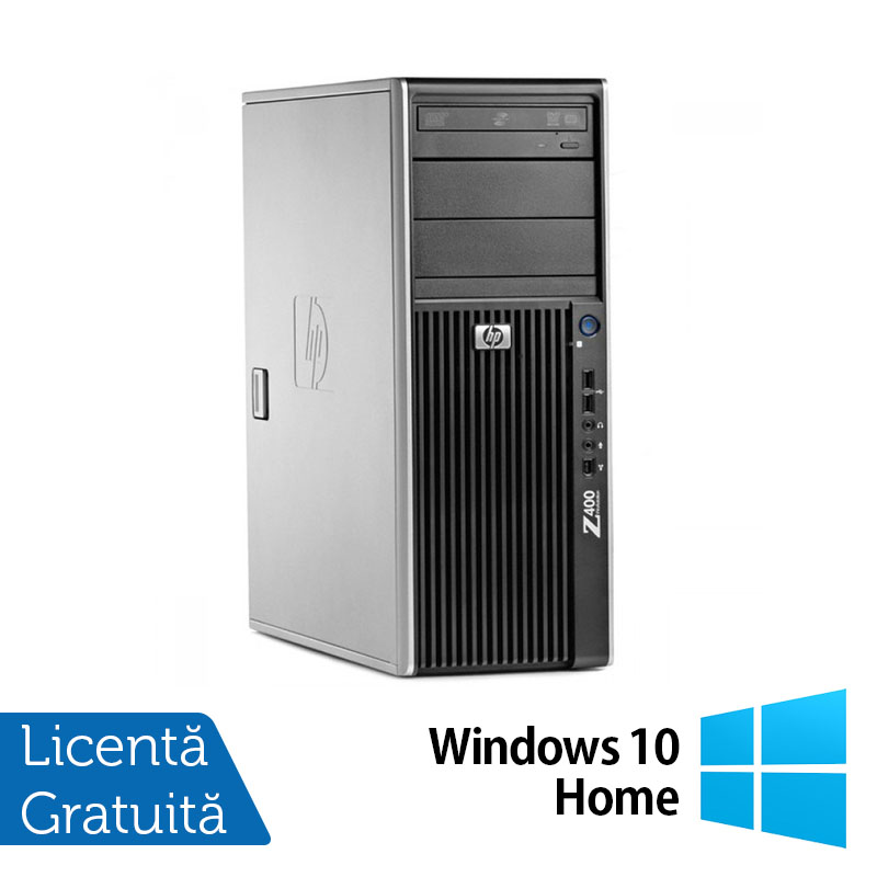 WorkStation Refurbished HP Z400, Intel Xeon Quad Core E5620, 2.40GHz, 4GB DDR3 ECC, 500GB SATA, nVIDIA Quadro FX1800 768MB GDDR3 192bit, DVD-RW + Windows 10 Home