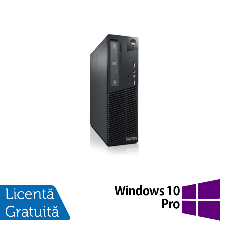 Calculator LENOVO Thinkcentre M72E SFF, Intel Core i3-2100 3.10GHz, 4GB DDR3, 250GB SATA, DVD-ROM + Windows 10 Pro