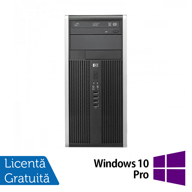 Calculator hp 6300 pro tower, intel pentium g640 2.80ghz, 4gb ddr3, 250gb sata, dvd-rw + windows 10 pro