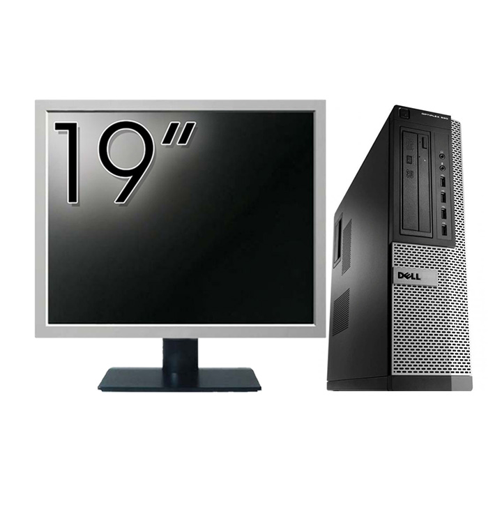 Pachet Calculator Dell OptiPlex 990 Desktop, Intel i5-2400 3.10GHz, 4GB DDR3, 500GB SATA, DVD-ROM + Monitor 19 Inch