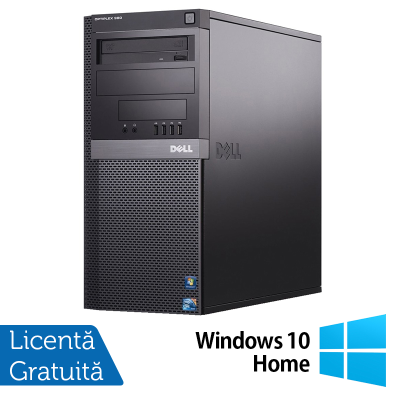 Calculator refurbished dell optiplex 980 tower, intel core i5-650 3.20ghz, 4gb ddr3, 500gb sata, dvd-rom + windows 10 home