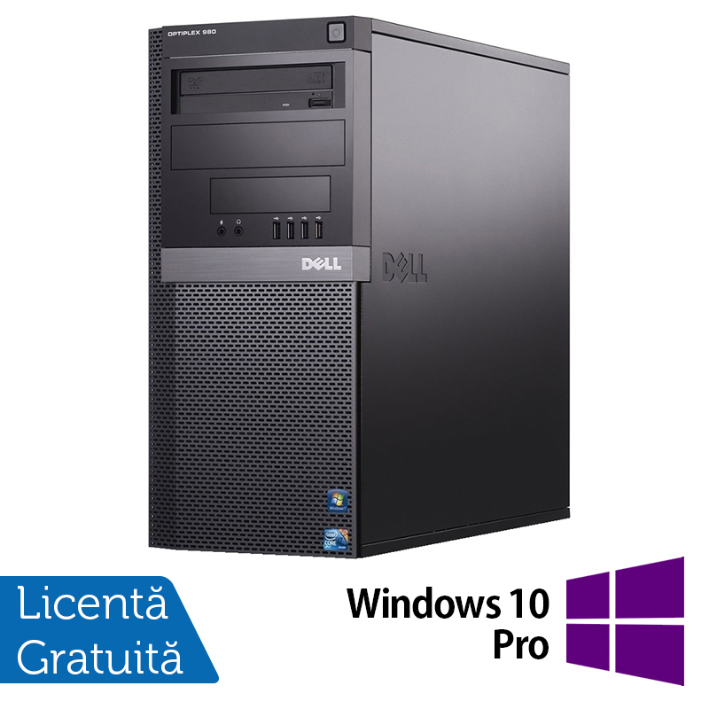 Calculator refurbished dell optiplex 980 tower, intel core i5-650 3.20ghz, 4gb ddr3, 500gb sata, dvd-rom + windows 10 pro