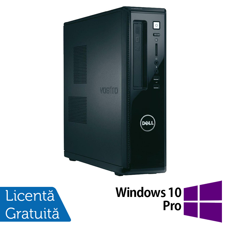 Calculator DELL Vostro 260s Desktop, Intel Core i3-2100 3.10GHz, 4GB DDR3, 250GB SATA, DVD-RW + Windows 10 Pro