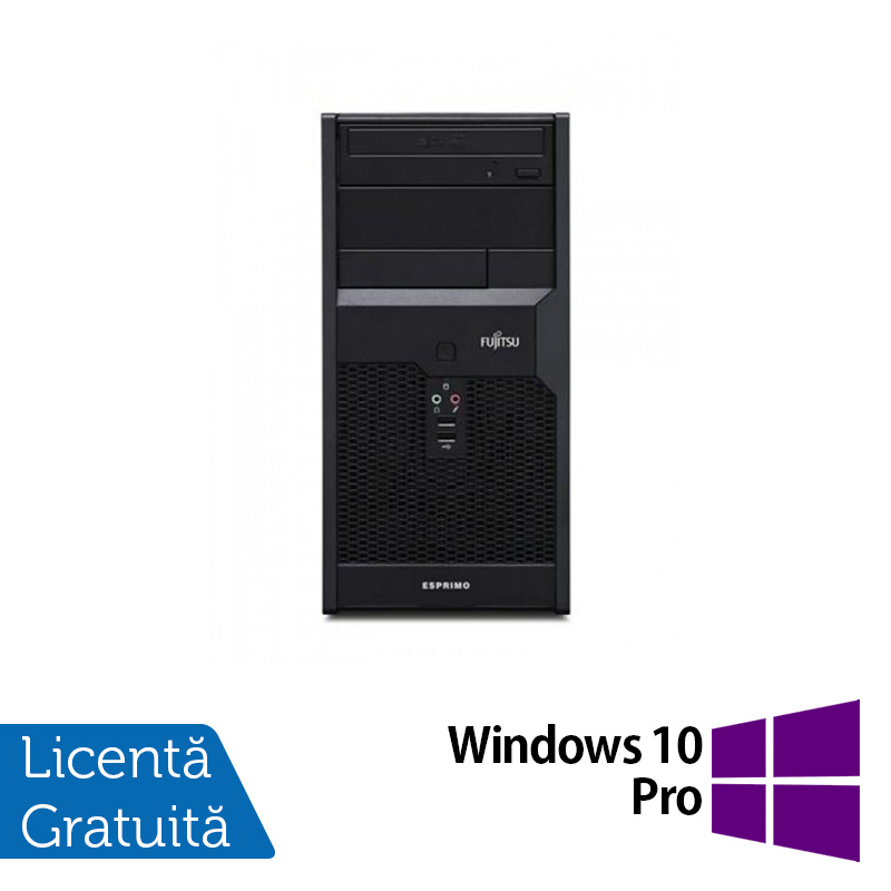 Calculator FUJITSU SIEMENS P3721 Tower, Intel Core i5-650 3.20GHz, 4GB DDR3, 250GB SATA, DVD-ROM + Windows 10 Pro