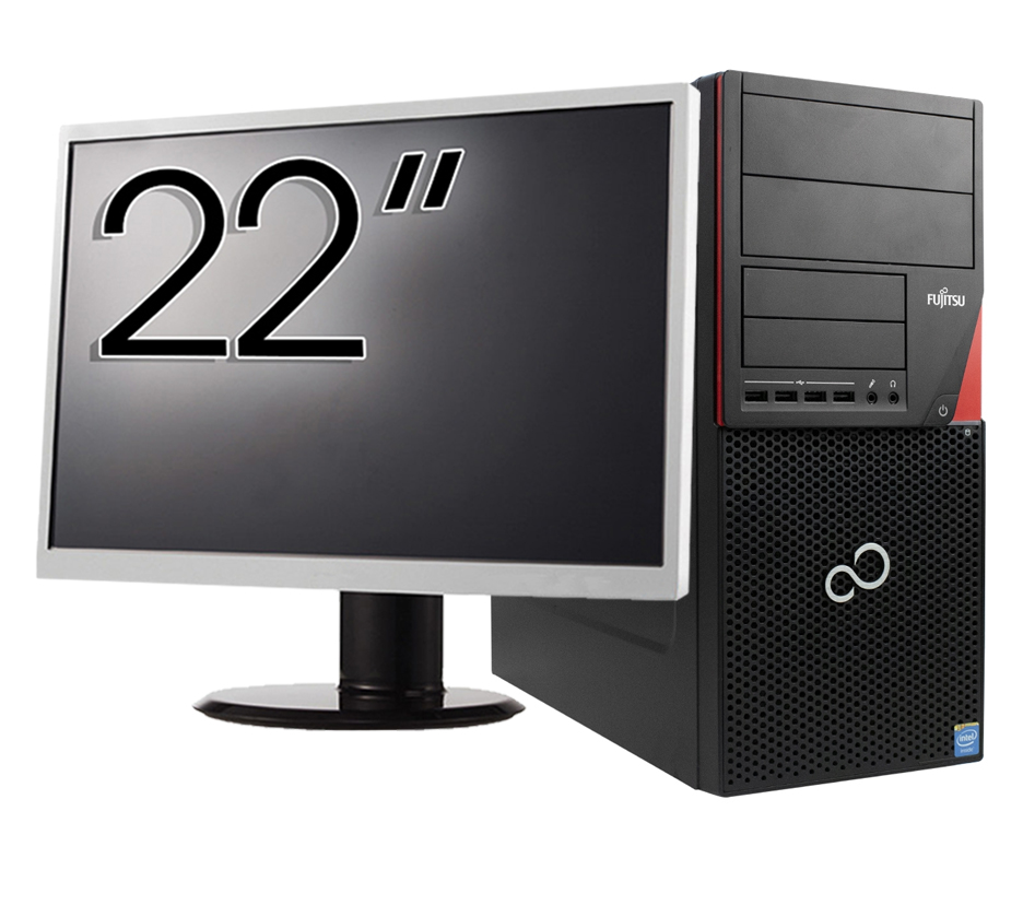 Pachet Calculator Fujitsu Siemens P720, Intel Core i3-4130 3.40GHz, 4GB DDR3, 500GB SATA, DVD-ROM + Monitor 22 Inch 3.40GHz imagine noua 2022