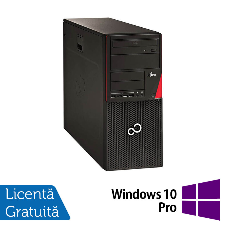 Calculator refurbished fujitsu esprimo p956 tower, intel core i3-6100 3.70ghz, 8gb ddr4, 500gb hdd, dvd-rw + windows 10 home