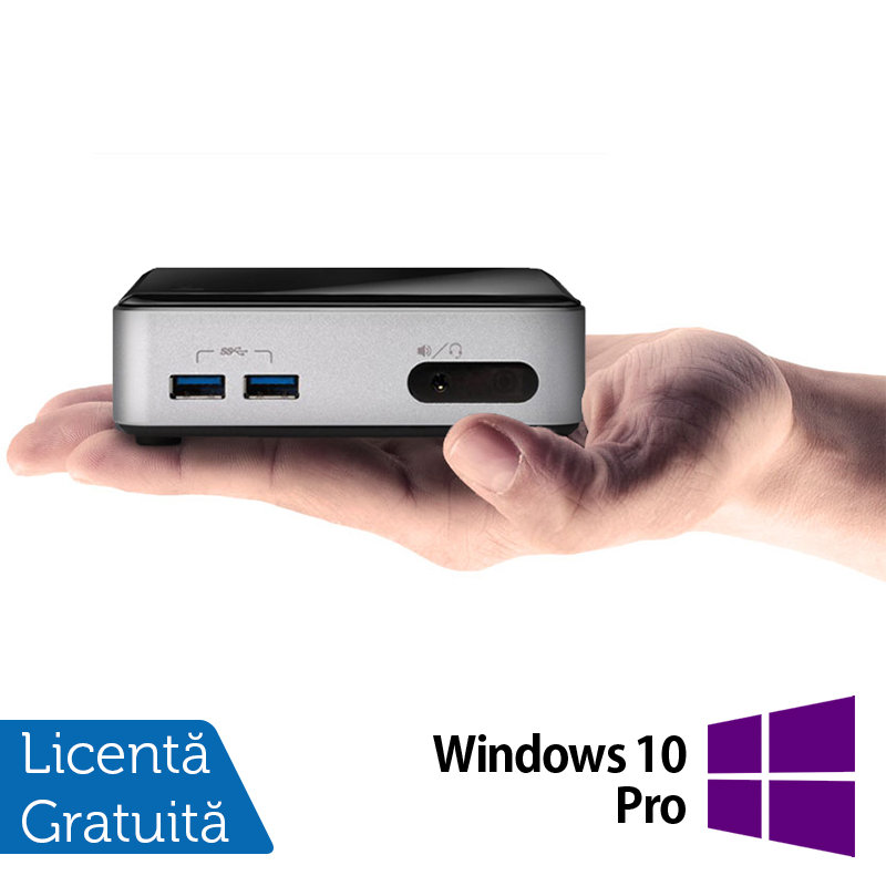 Calculator Intel NUC D54250WYK Mini PC, Intel Core i5-4250U 1.30-2.60GHz, 4GB DDR3, 120GB SSD + Windows 10 Pro