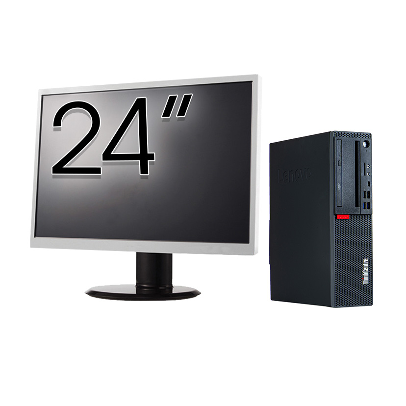 Pachet Calculator Second Hand LENOVO M720s SFF, Intel Core i5-8400 2.80GHz, 8GB DDR4, 256GB SSD + Monitor 24 Inch