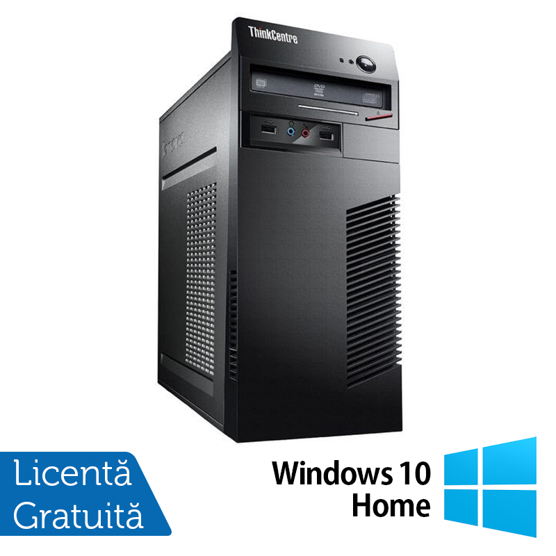 Calculator Lenovo M79 Tower, AMD A4-6300B 3.70GHz, 4GB DDR3, 250GB SATA, DVD-RW + Windows 10 Home