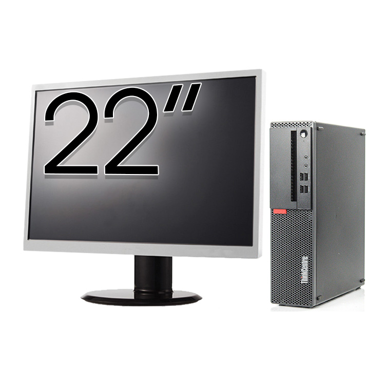 Pachet Calculator Second Hand LENOVO ThinkCentre M910s SFF, Intel Core i5-6500 3.20GHz, 8GB DDR4, 256GB SSD + Monitor 22 Inch