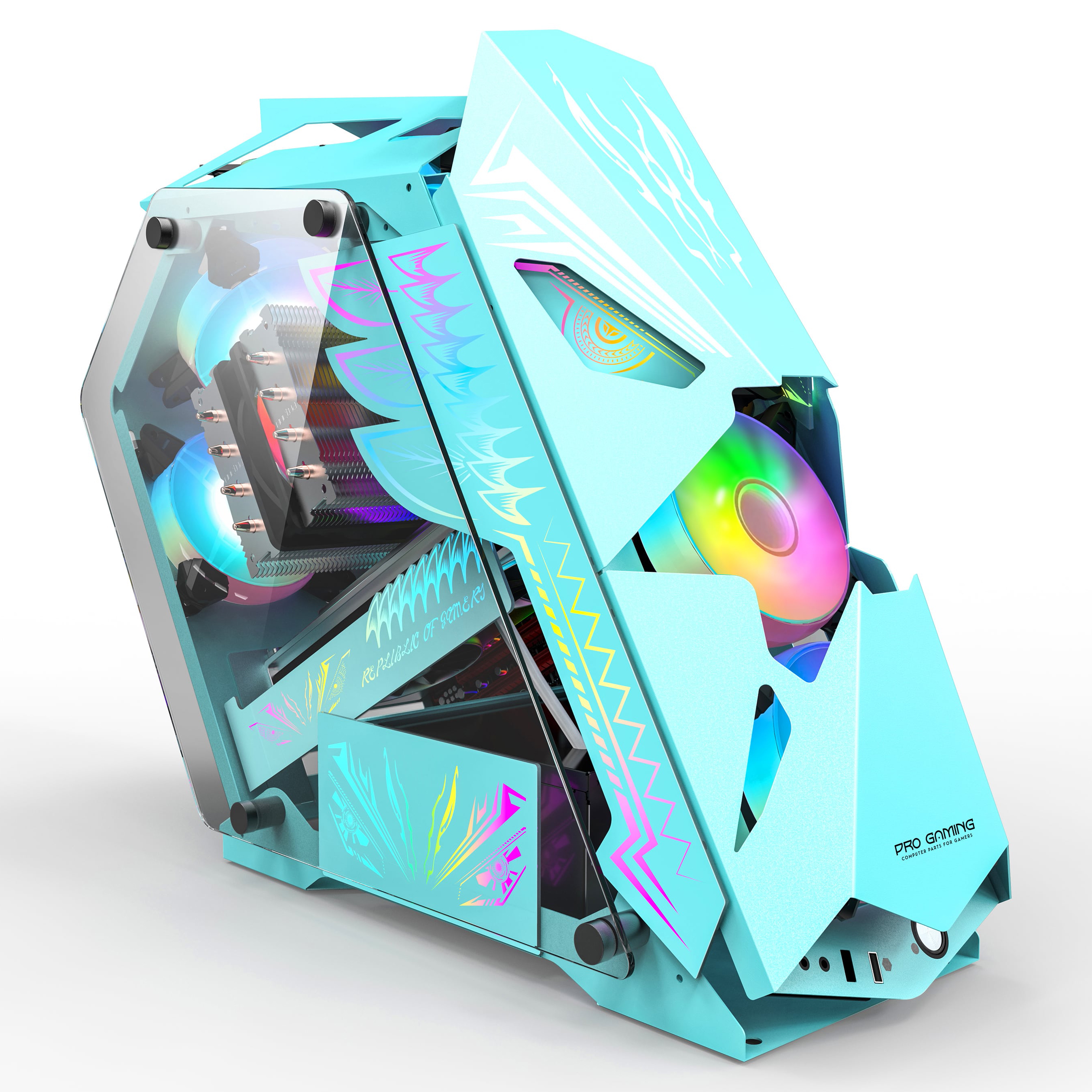 Calculator Nou OptimX Pro Gaming X-Power GT5, Intel Core i5-9400 2.90 - 4.10GHz, 32GB DDR4, Placa Video AMD Radeon RX 580 8GB GDDR5, 1TB SSD
