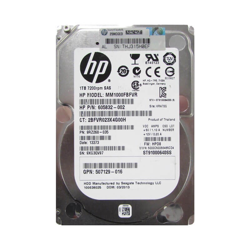 Hard disk server hp 1tb sas 2.5 inch, 7200 rpm, 6gb/s