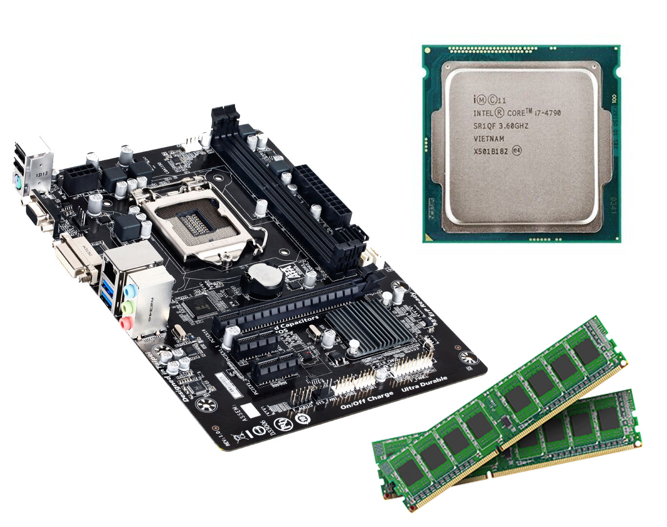 Placa de Baza Second Hand Gigabyte GA-H81M-DS2V, Socket 1150, mATX, Shield, Cooler + Procesor Intel Core i7-4790 3.60-4.00GHz + 16GB DDR3