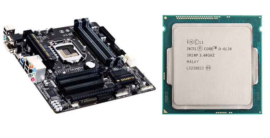 Placa de baza Gigabyte GA-B85M-D3H, Socket 1150, mATX, Shield, Cooler + Procesor Intel Core i3-4130 3.40GHz, 3 MB Cache 1150 imagine noua 2022